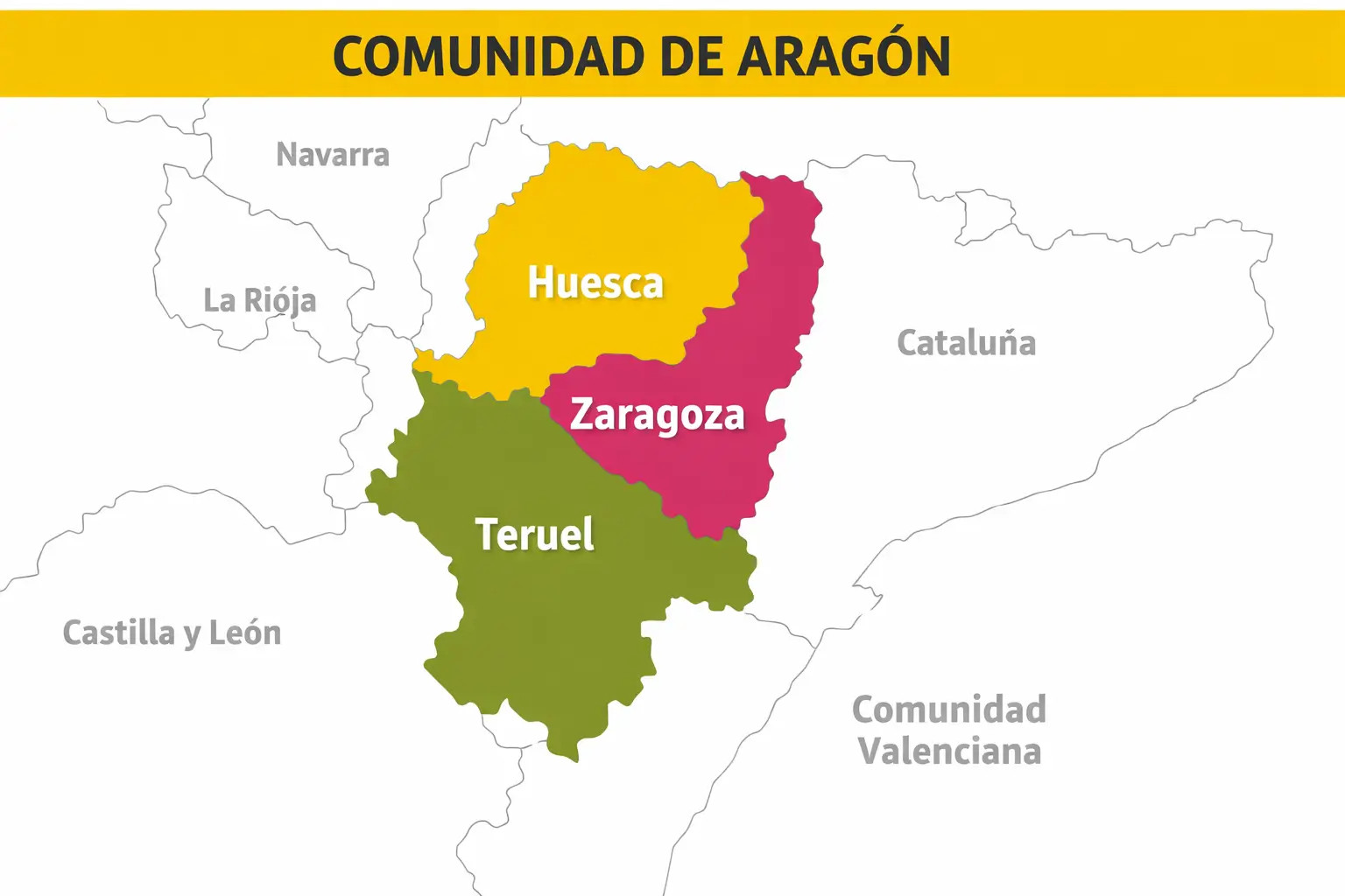 Mapa de Aragón como metáfora del crecimiento territorial y la pérdida de identidad